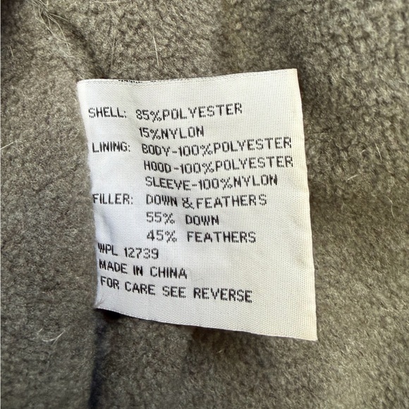 Misty Harbor Down Feathers Men's Olive Green Hooded Jacket Sz XL EUC - Picture 6 of 8